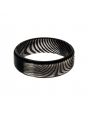 inox men's damascus 7mm matte black plated band ring-size 13