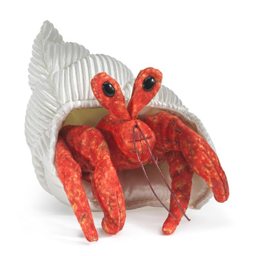 folkmanis mini hermit crab finger puppet