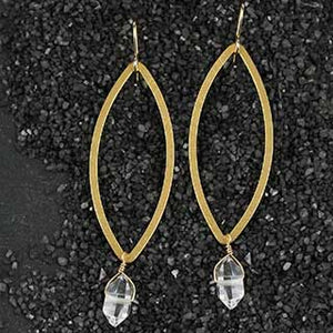 large herkimer diamond earrings