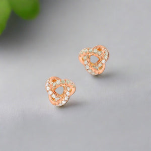 liven rose gold knots with diamonds.