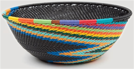 bridge for africa zulu wire baskets- medium round bowl