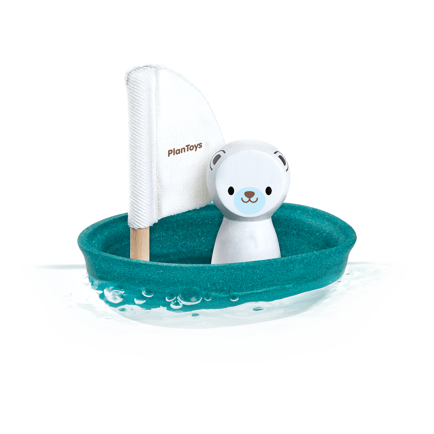 plan toys sailing boat-polar bear