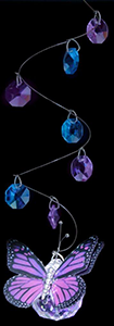 oh my gosh butterfly spiral purple monarch w/ 30m crystal ball