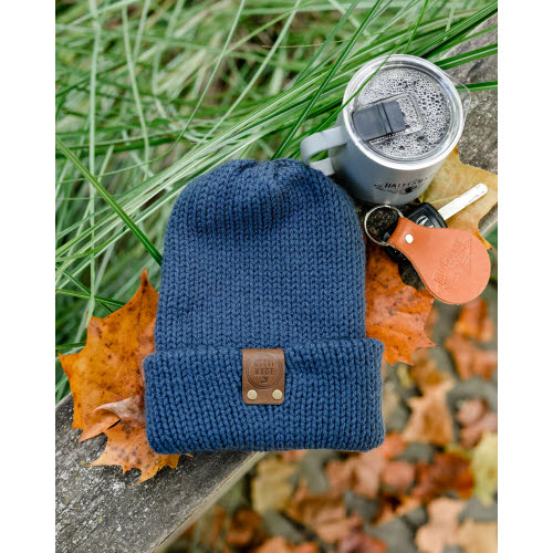 Tise Beanie Rivet Navy Blue Dark Tag