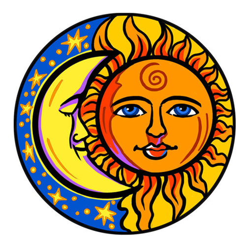 sun/moon iron on patch